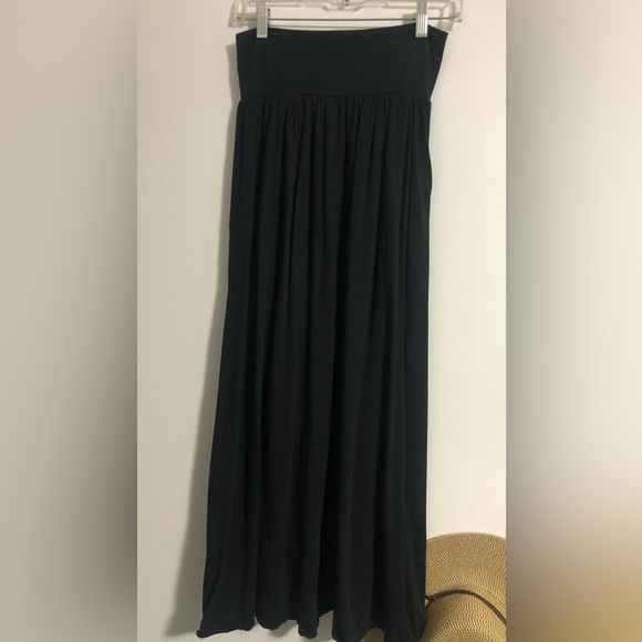 GARNET HILL Favorite Knit MAXI SKIRT Pockets Easycare Cotton/Modal EUC - Picture 6 of 9